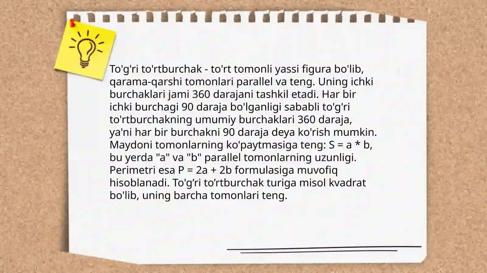 To'g'ri to'rtburchak yassi figuralari 3