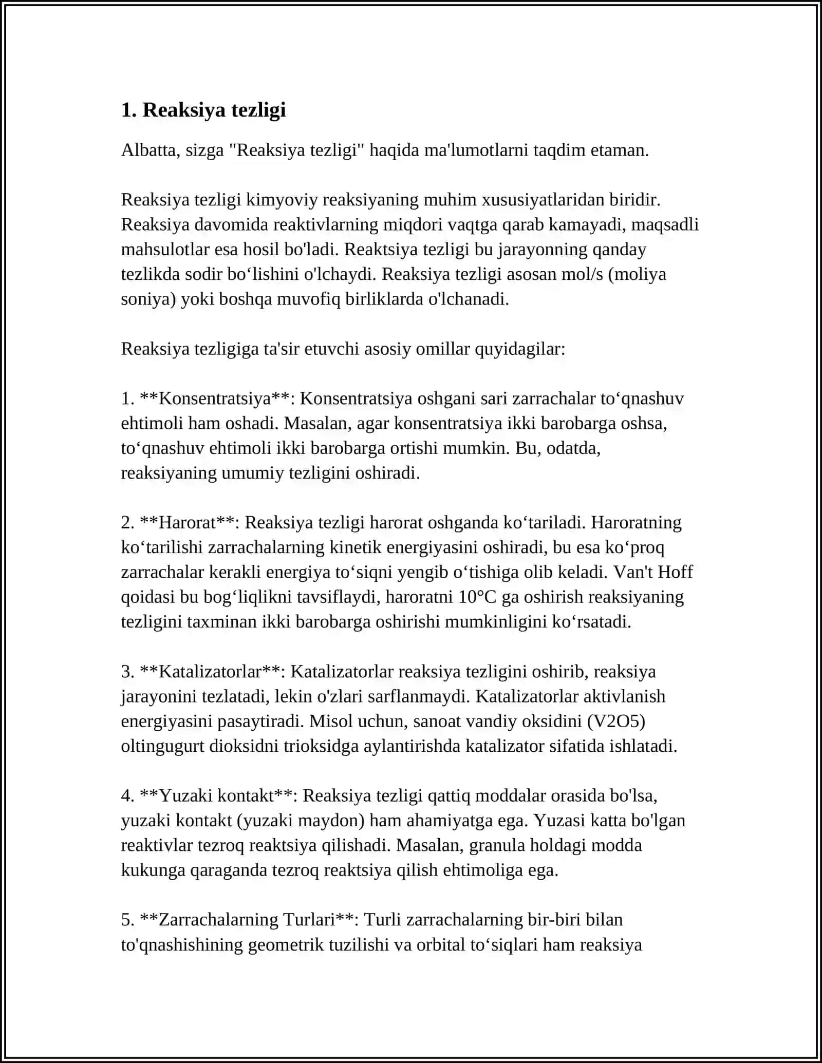 Reaksiya tezligi 3
