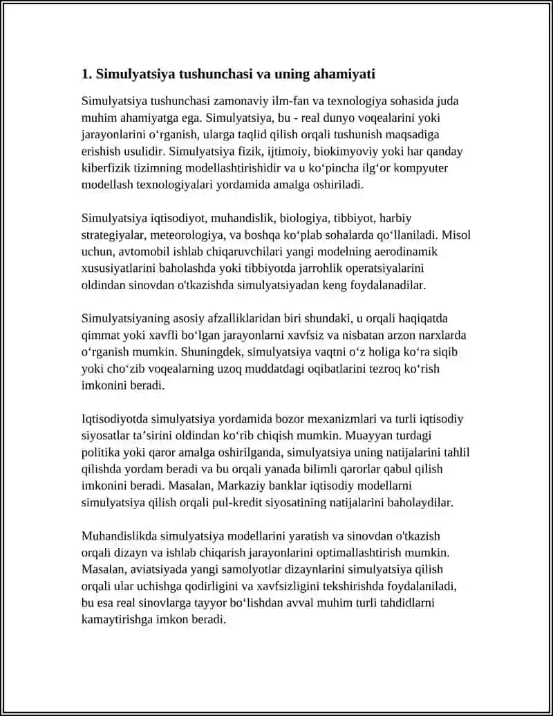 SIMULYATSIYAGA KIRISH VA KICHIK KORXONALARNING BOSHLANG'ICH HOLATI 3
