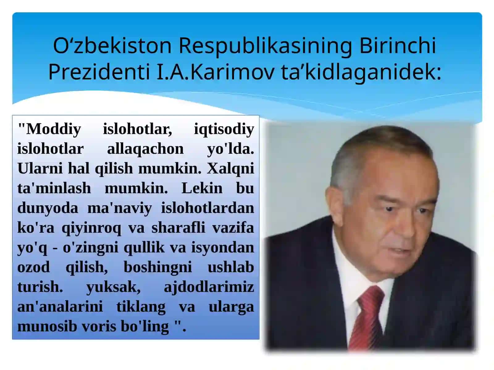 Mavzu: Mustaqillik yillarida O‘zbekistonning ma’naviy-madaniy taraqqiyoti 3