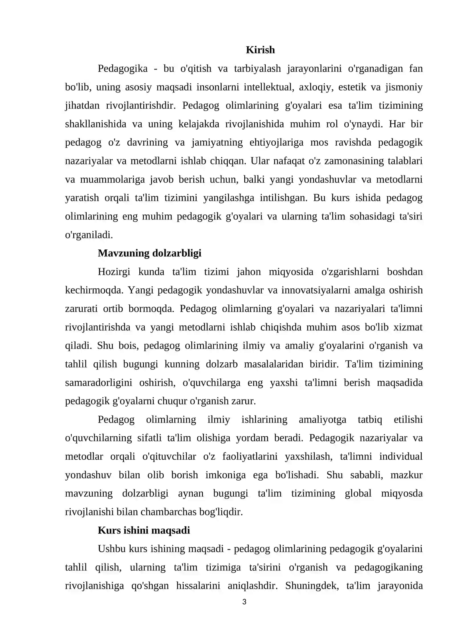 Pedagog olimlar va ularning pedagogik g'oyalari 3