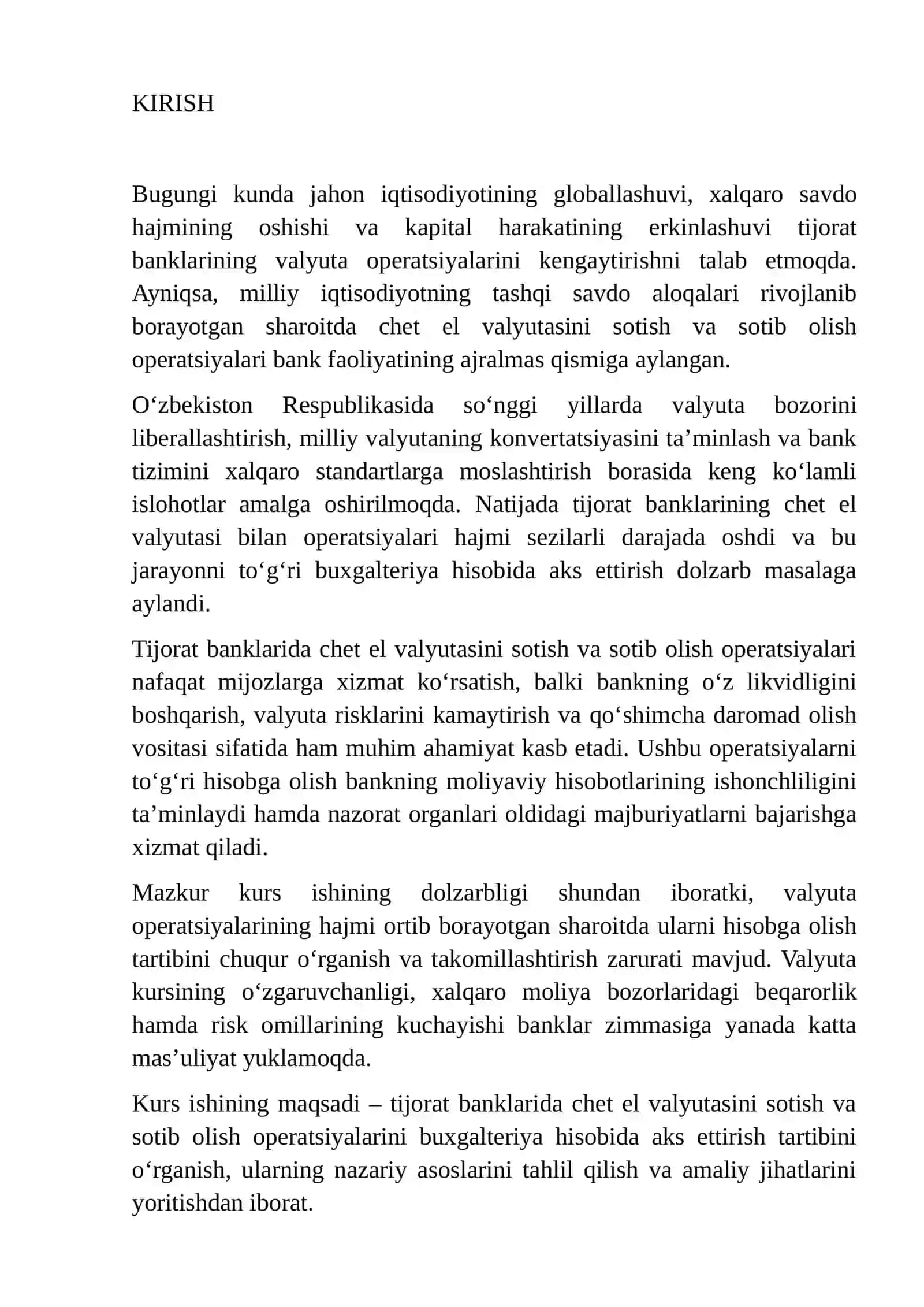 Tijorat banklarida chet el valyutasini sotish va sotib olish boʻyicha operatsiyalarni hisobga olish tartibi 3