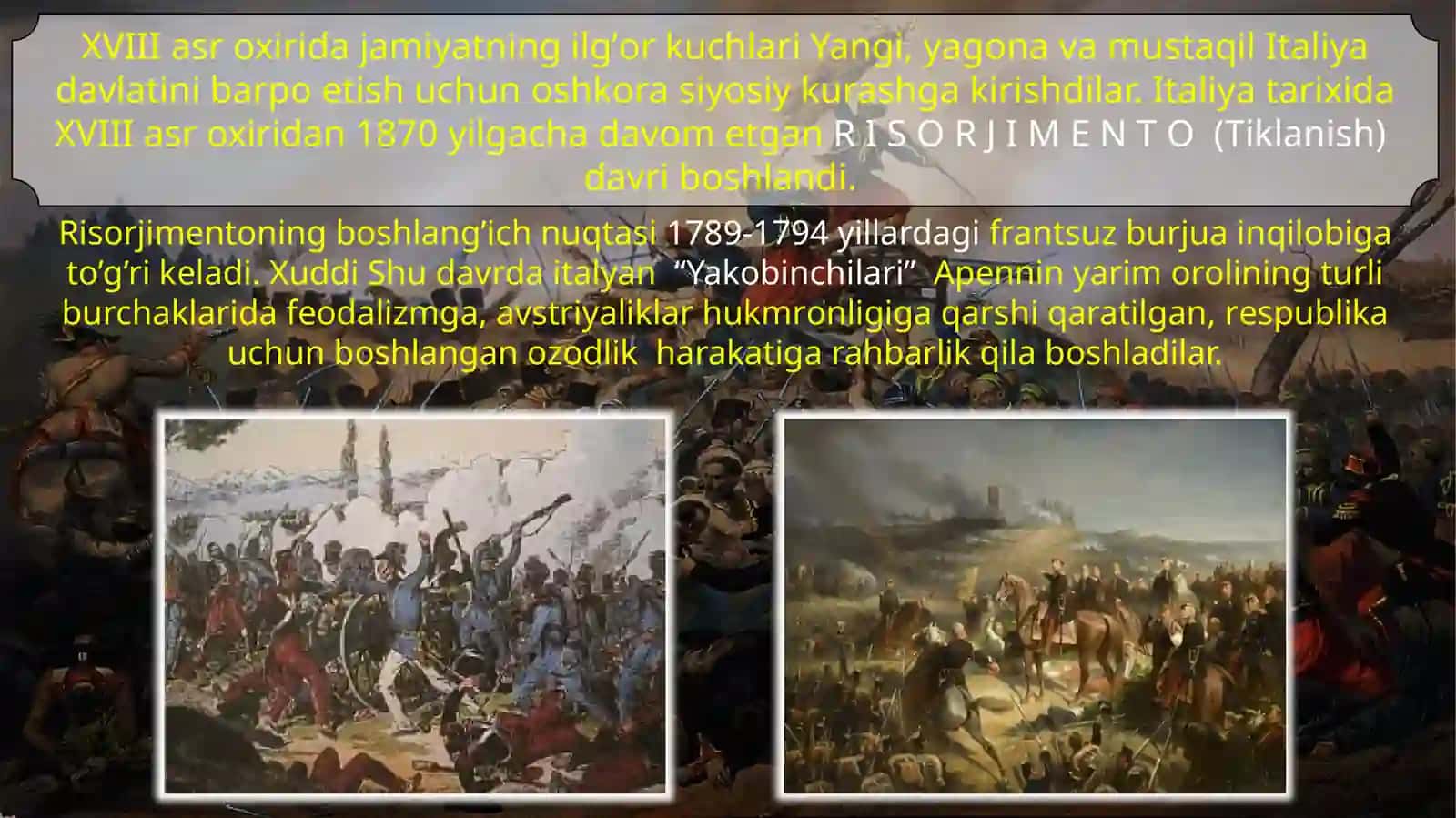 ITALIYA XVI ASR IKKINCHI YARMI – XX ASR BOSHIDA 3