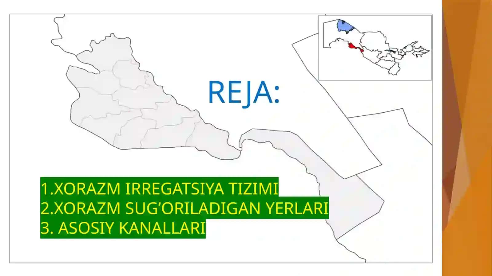 XORAZM VILOYATI IRRIGATSIYA TIZIMI VA KANALLARI 3