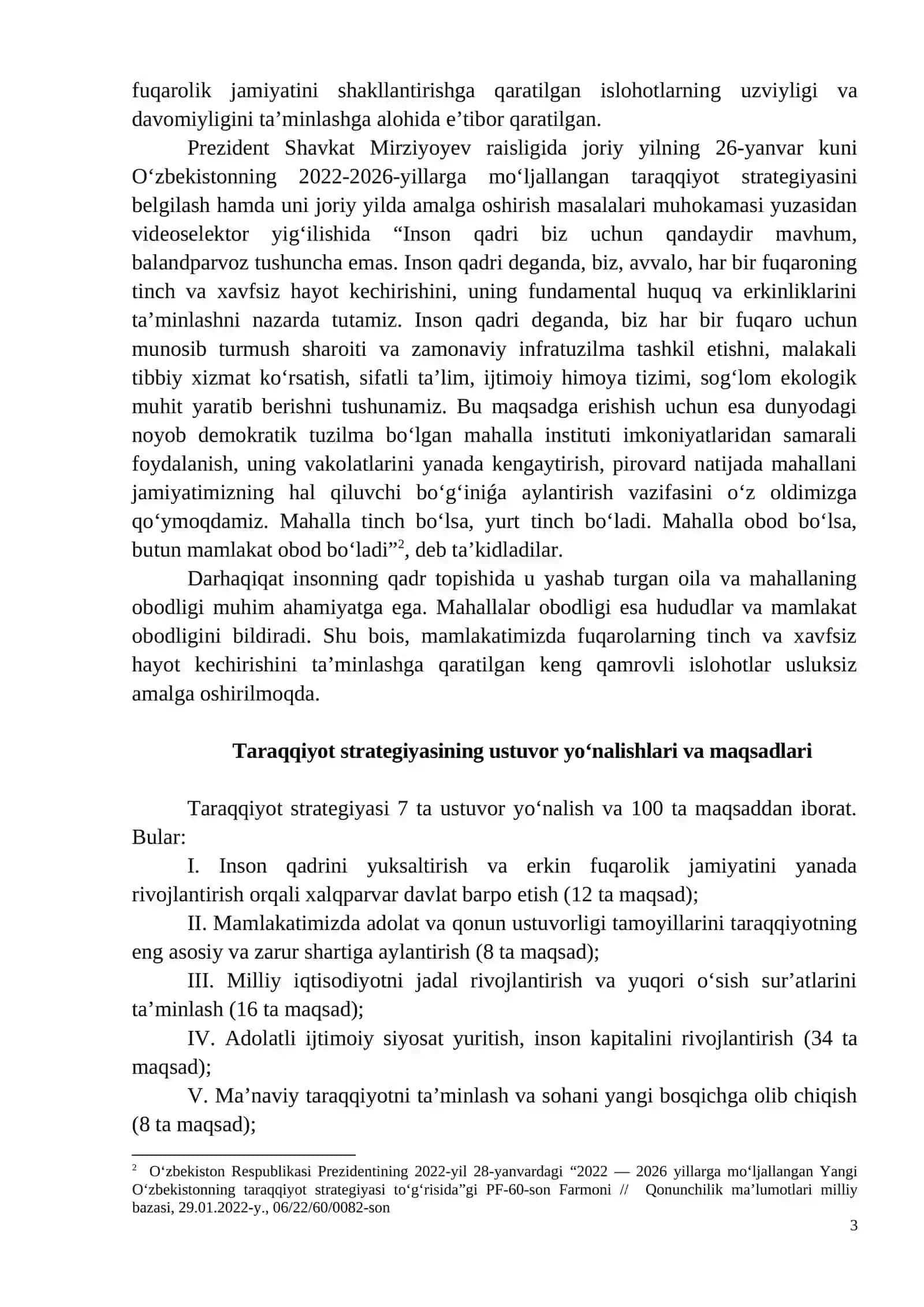 Taraqqiyot strategiyasi – farovon kelajagimiz kafolati 3