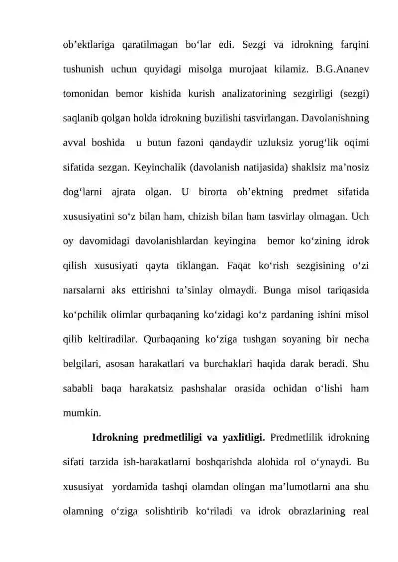 Idrok haqida tushuncha 3