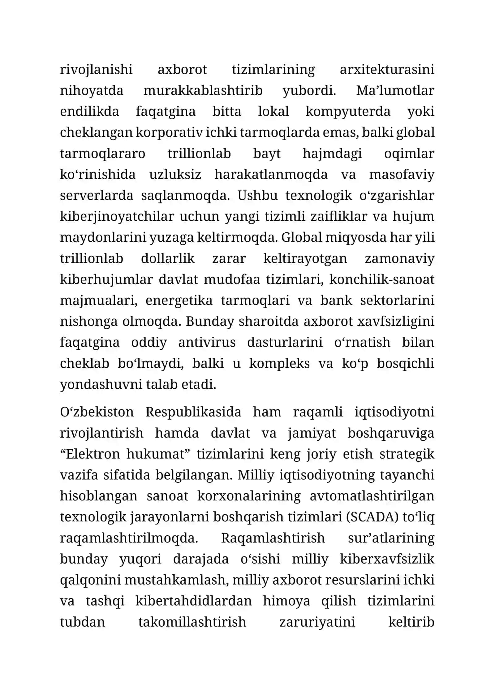 Maʼlumotlar xavfsizligi va himoya usullari 3