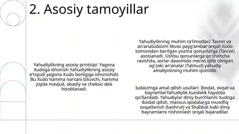 Yahudiylik TaʼLimoti Anana Va Marosimlari 3