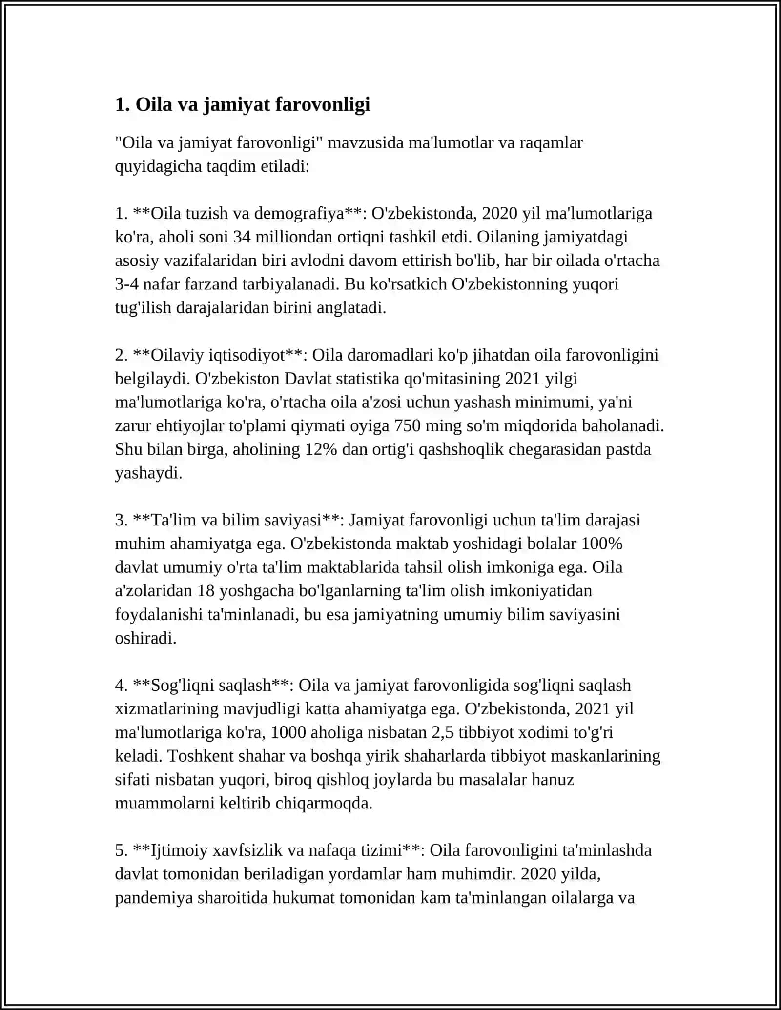 MUSTAQIL ISH Mavzu: TEJAMKORLIK-FAROVONLIK GAROVI 3