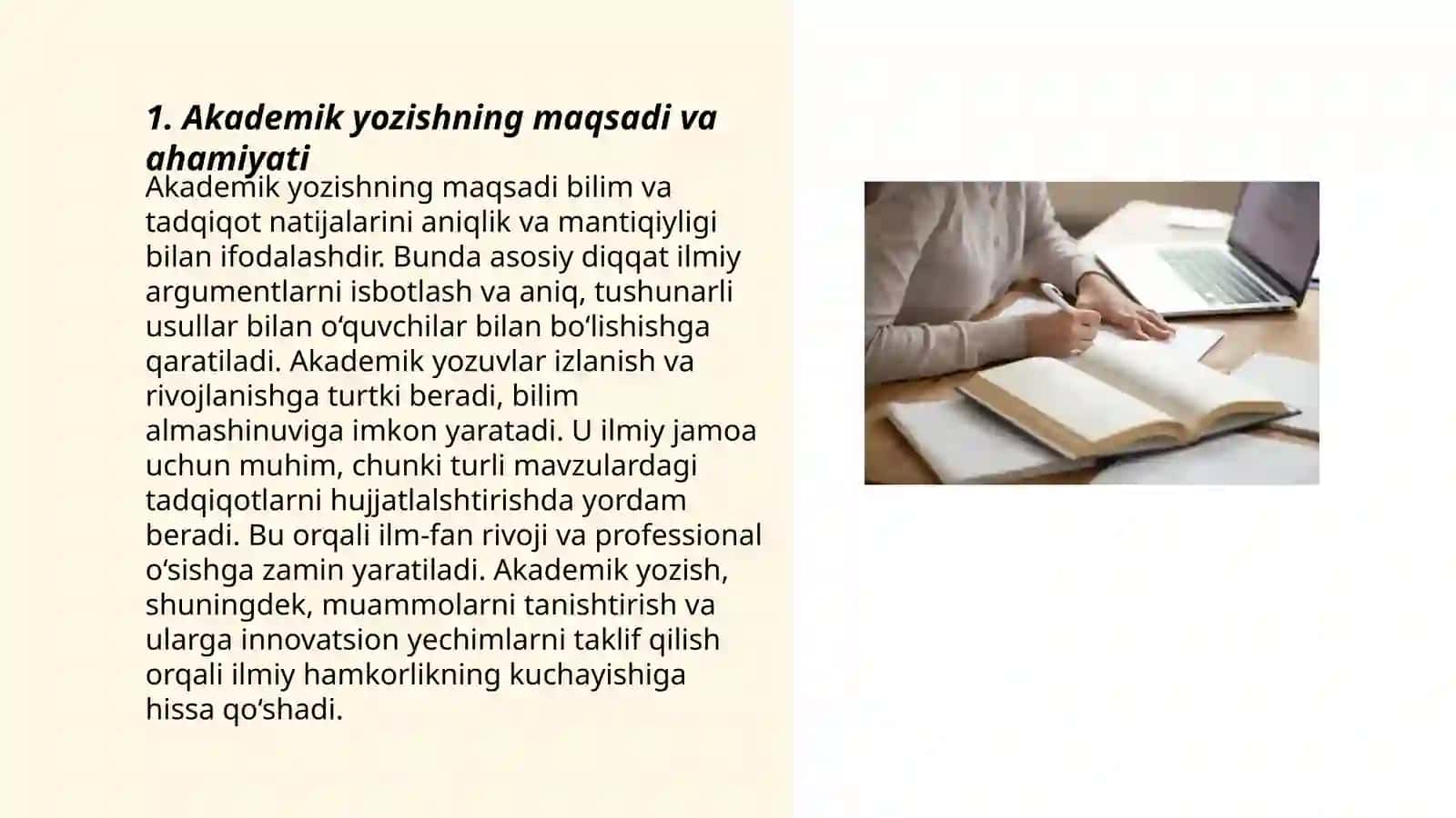 Akademik yozishning maqsadi va ahamiyati 3