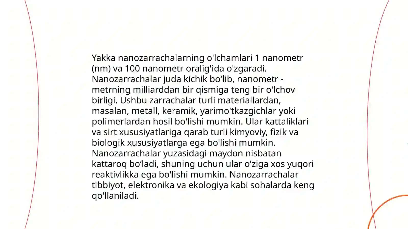 Yakka nanozarrachalar xossalari 3