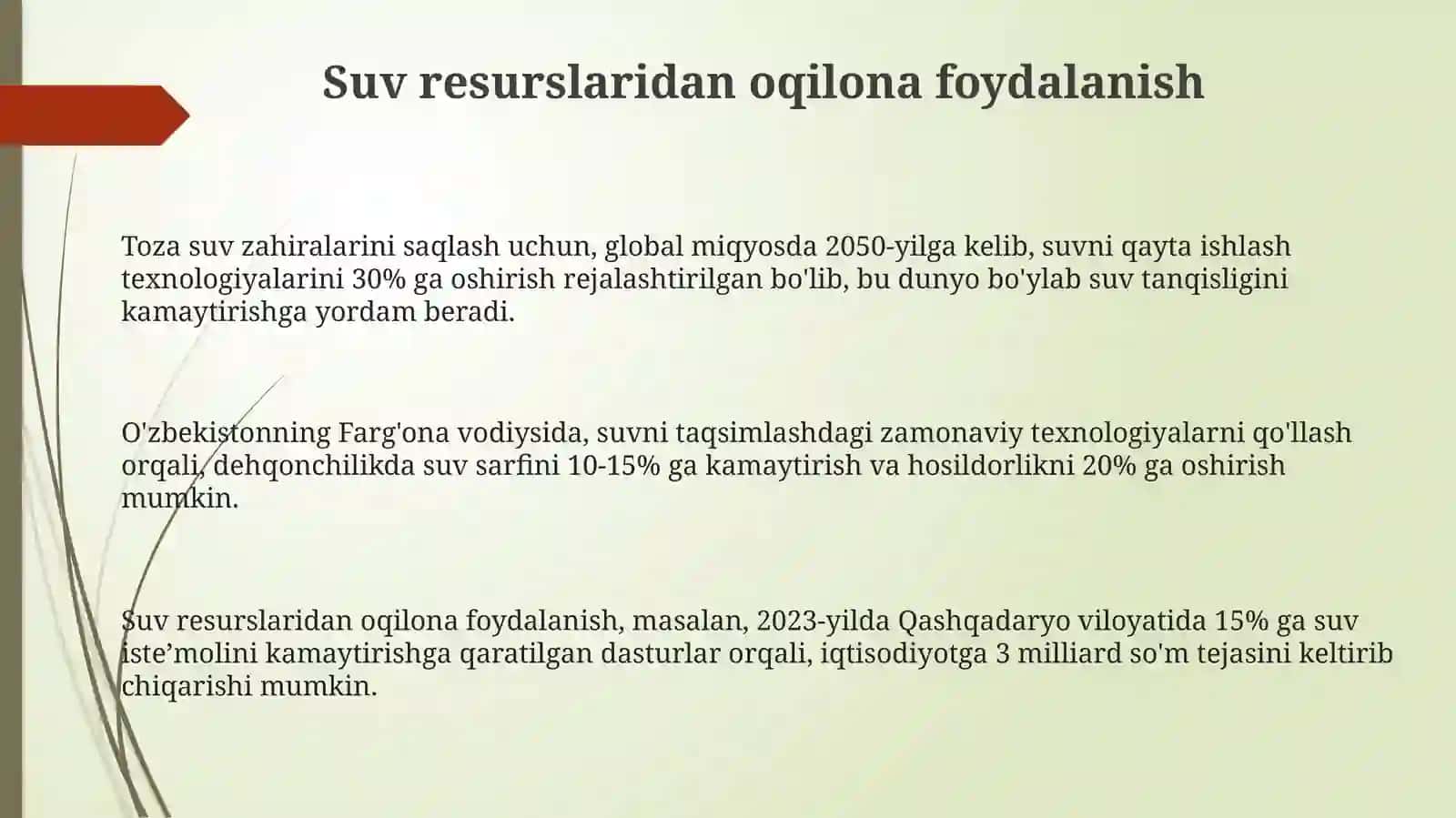 Suvning Kimyoviy va Biologik Xossalari 3