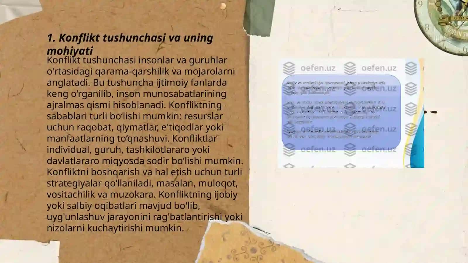 Konflikt órganishning asosiy yónalishlari 3