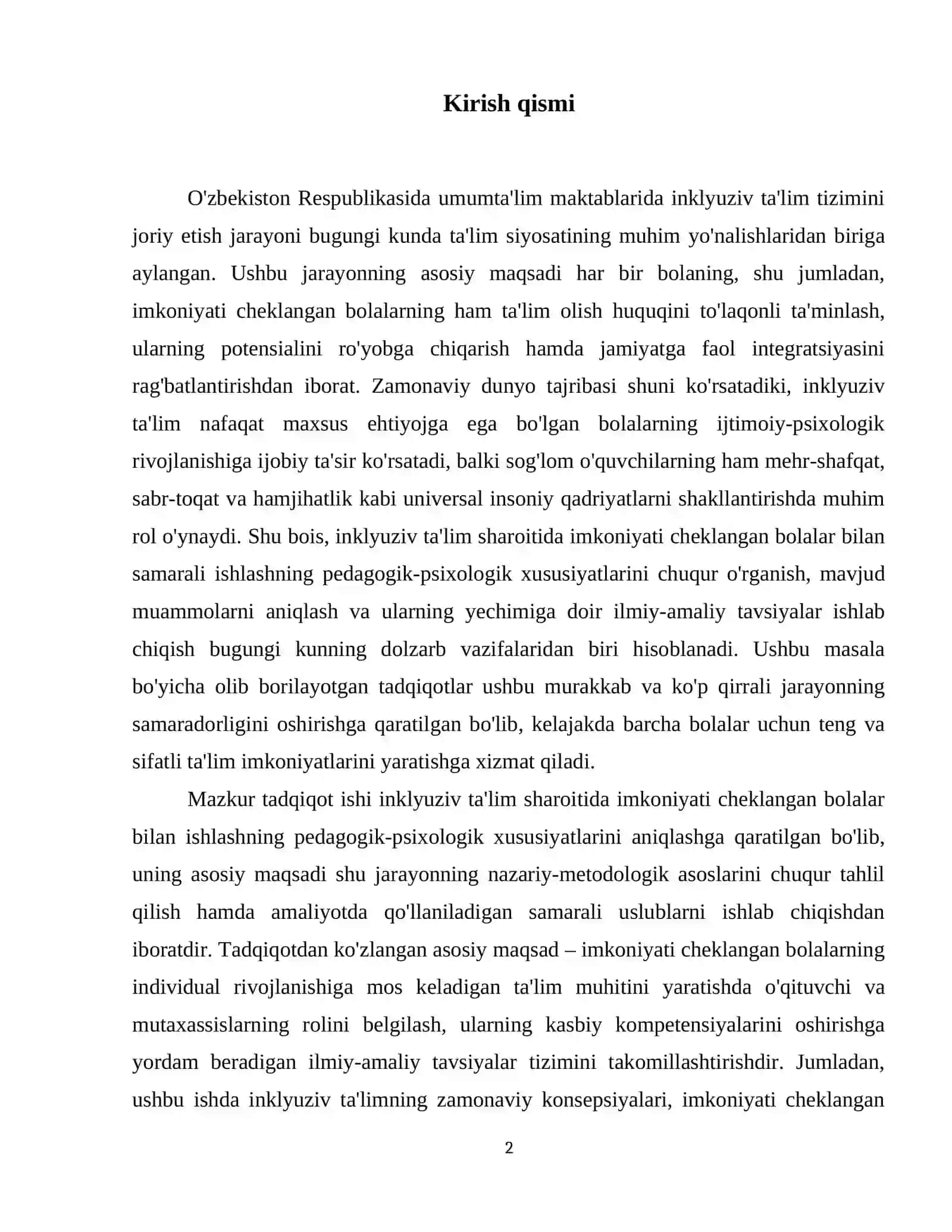 Inklyuziv ta'lim sharoitida imkoniyati cheklangan bolalar bilan ishlashning pedagogik-psixologik xususiyatlari 3
