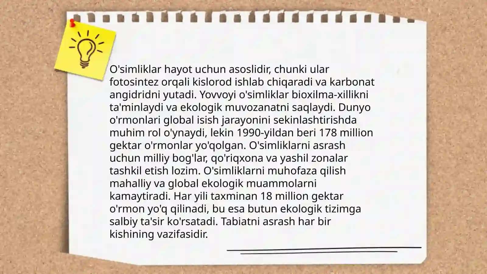 Tabiatni asrash haqida fikr va mulohazalar 3