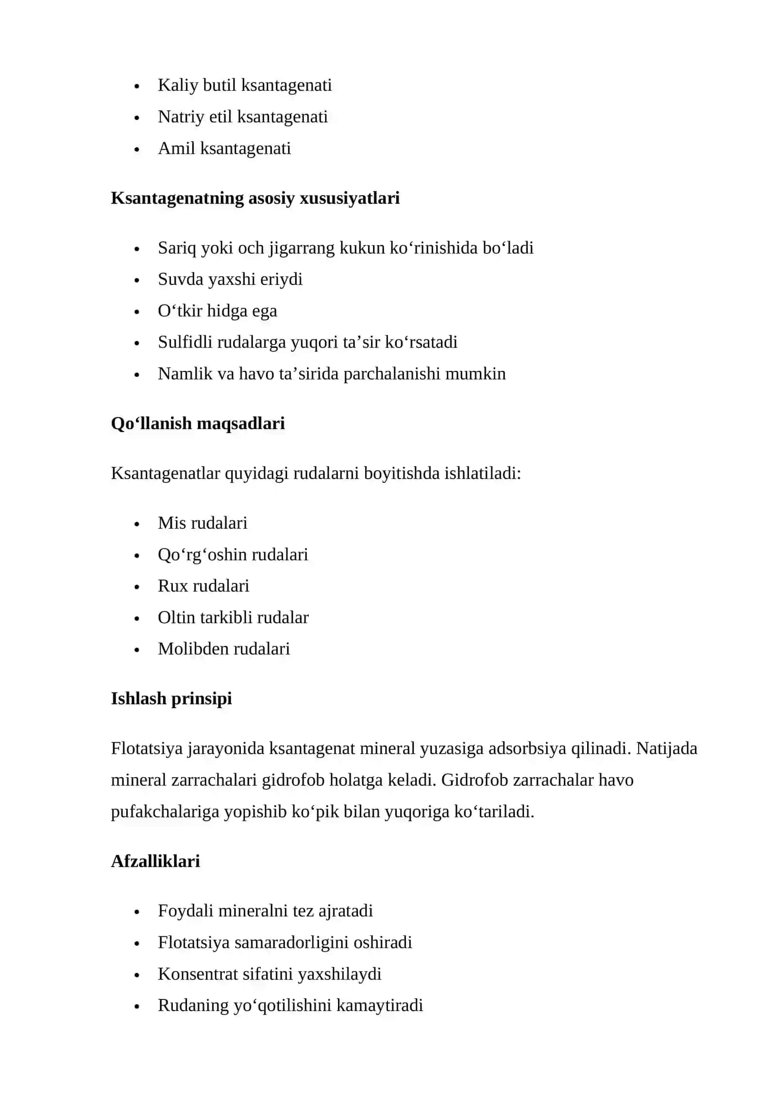 Ksantagenat va T-92 Reagentining Qo‘llanish Maqsadlari 3