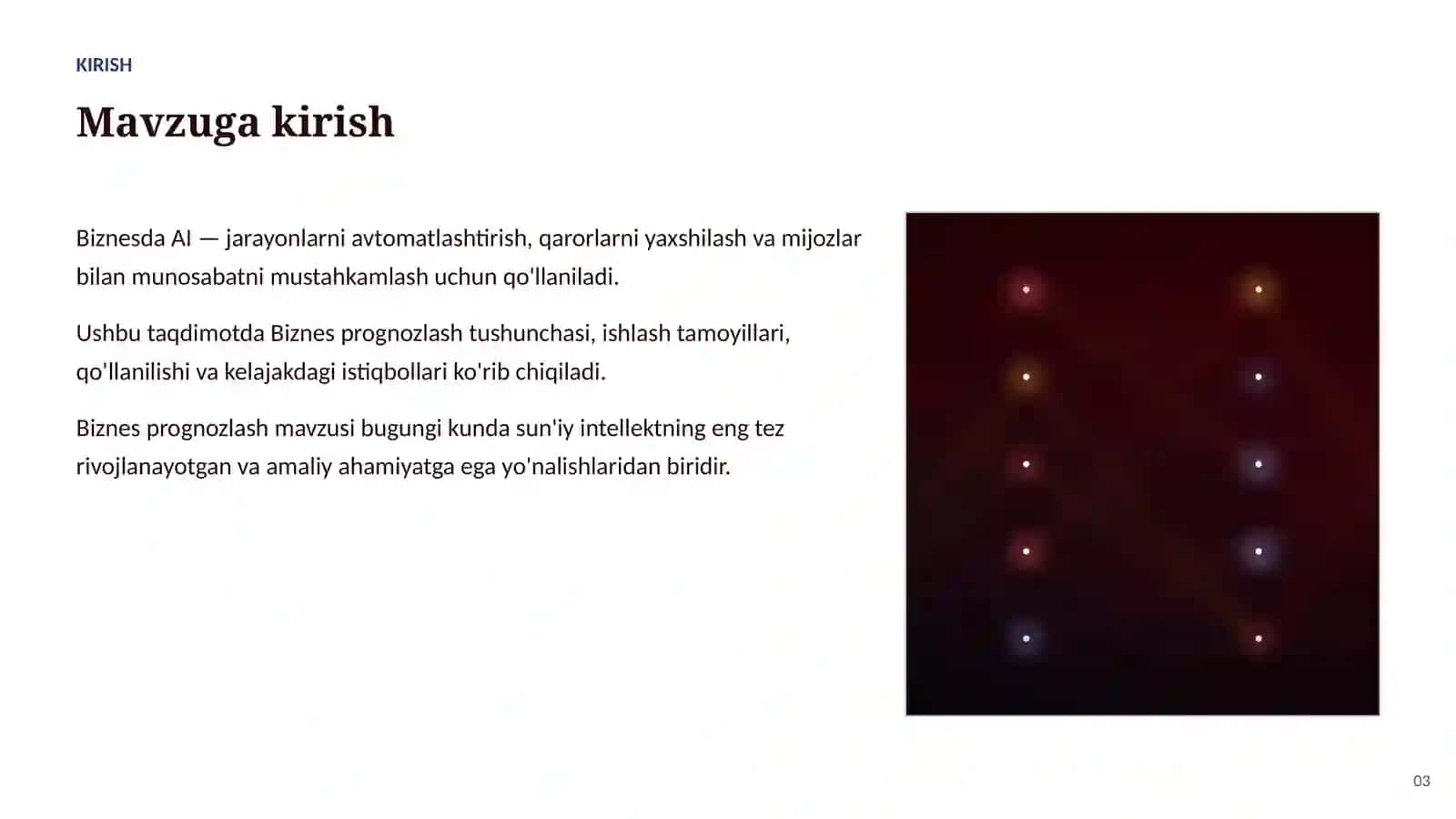 SUN'IY INTELLEKT • AI BIZNESDA 3