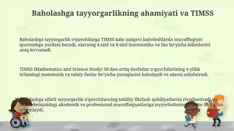 Baholashga tayyorgarlikning ahamiyati va TIMSS 3