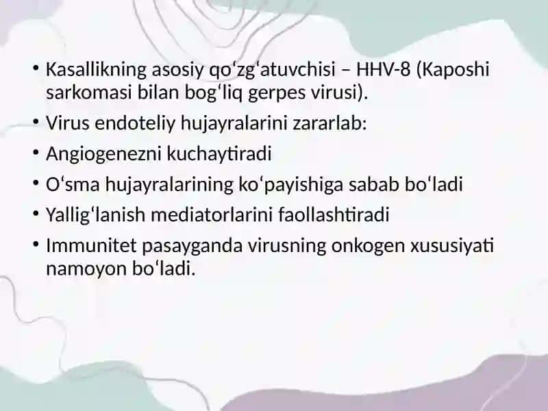 Kaposhining sarkomasi. Ekzema kaposhi 3