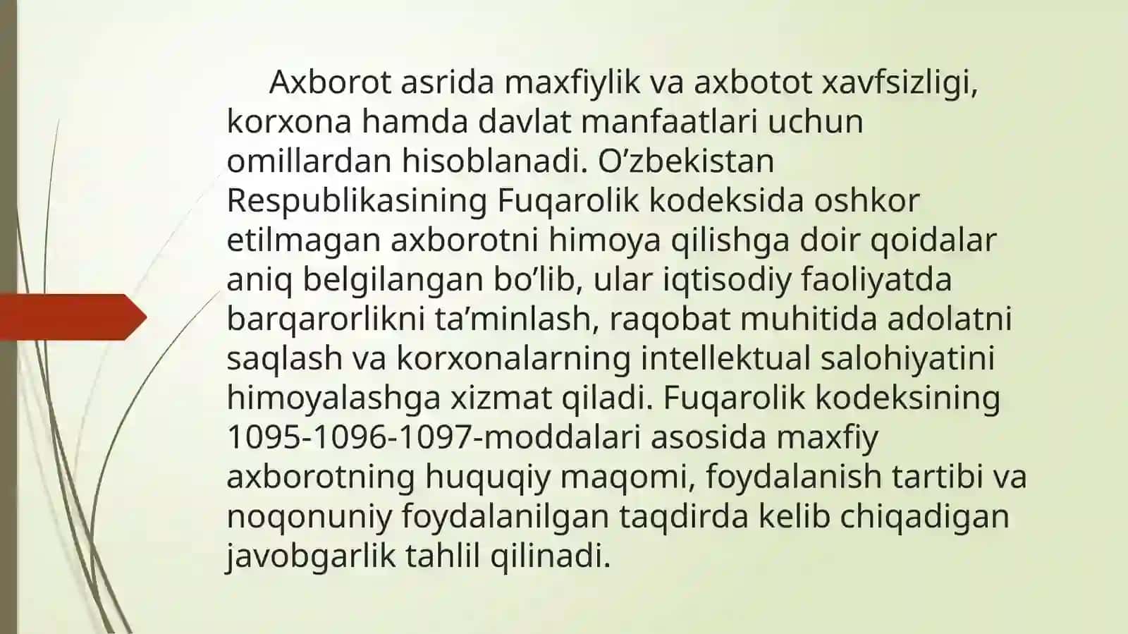 Oshkor etilmagan axborotni noqonuniy foydalanishdan muhofaza qilish 3