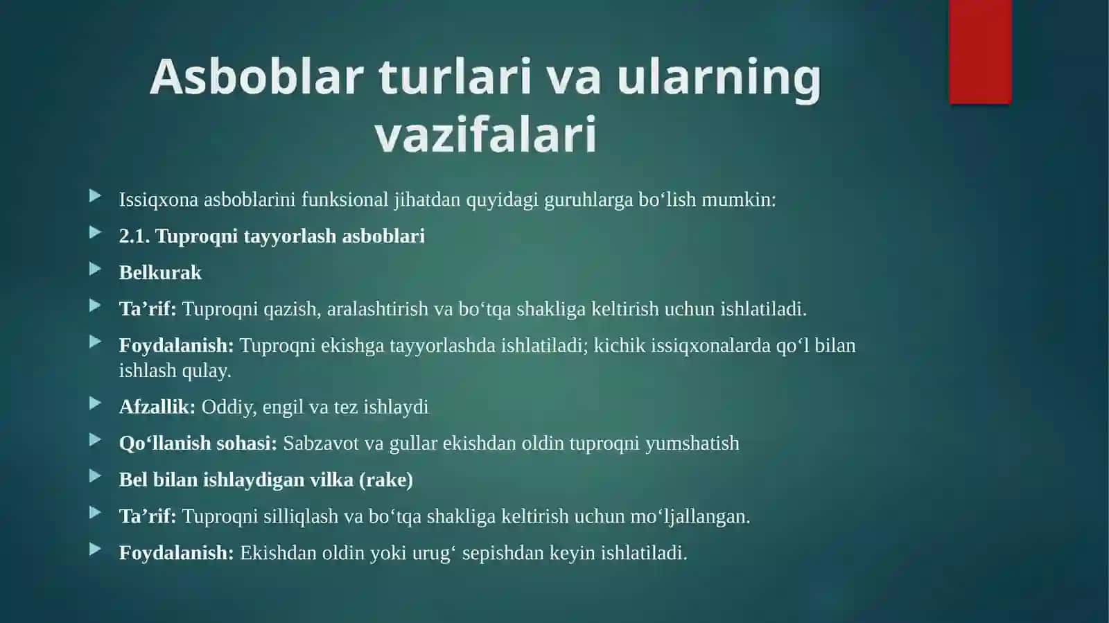 Issiqxonadaishlatiladiganbog‘asboblarivaulardanfoydalanishusullari 3