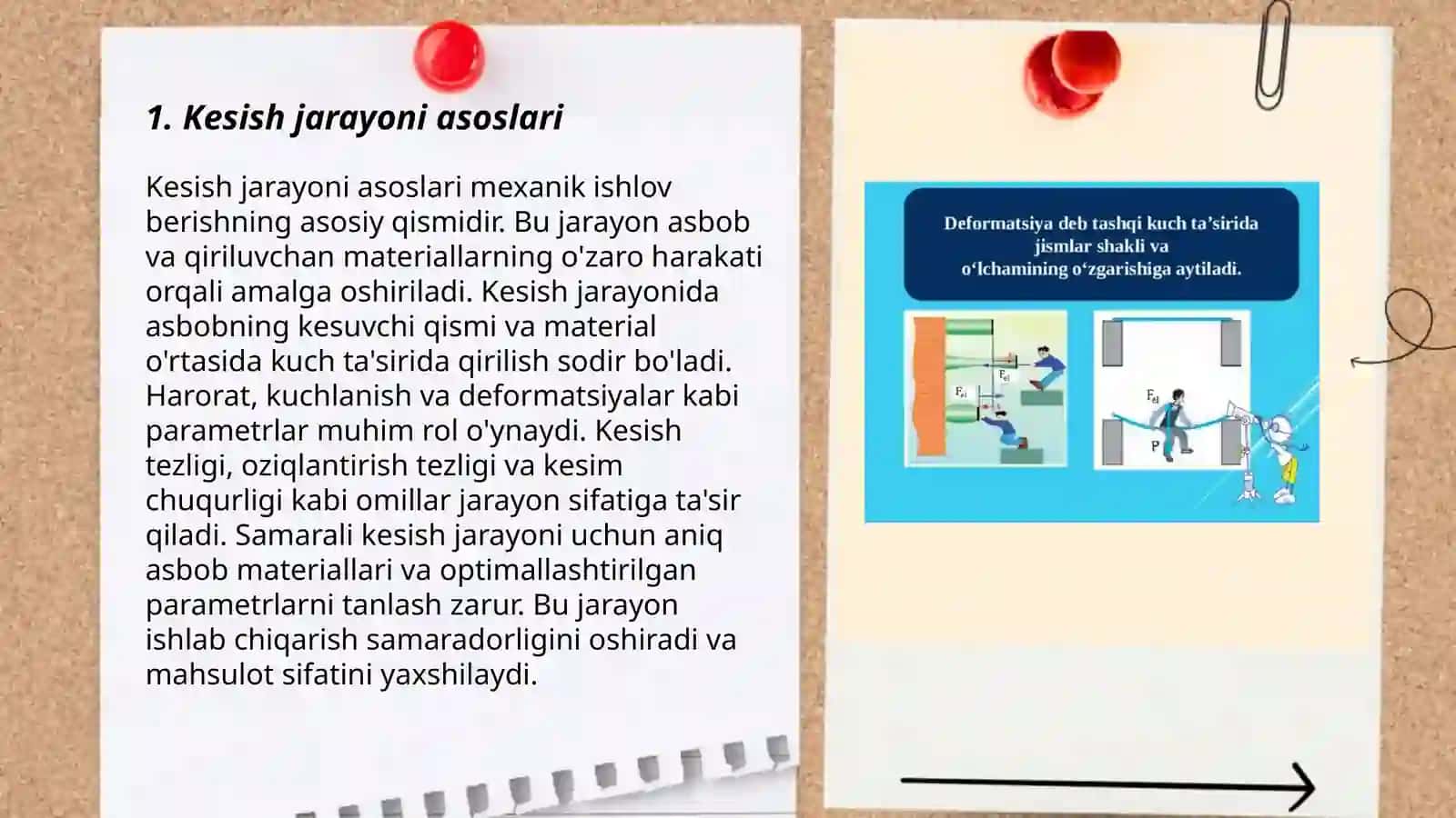 Kesish jarayonida kesishga tasir qiluvchi kuchlar 3