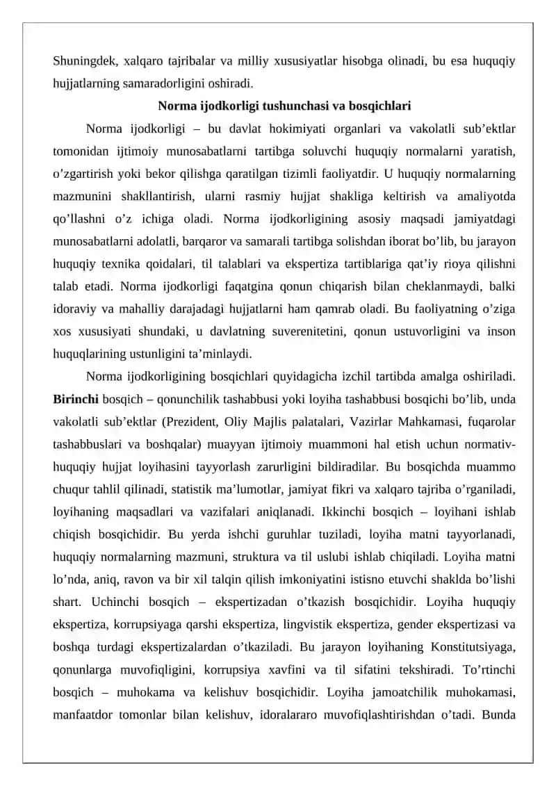 Normativ-huquqiy hujjatlar loyihalarini ishlab chiqish va kelishishning yagona elektron tizimini o’rganish 3