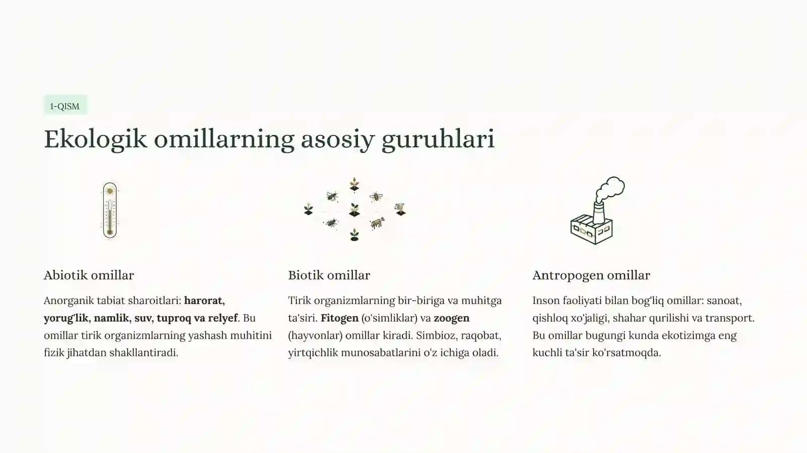 Ekologik muammolar va omillar: Yersayyoramizning kelajagi 3