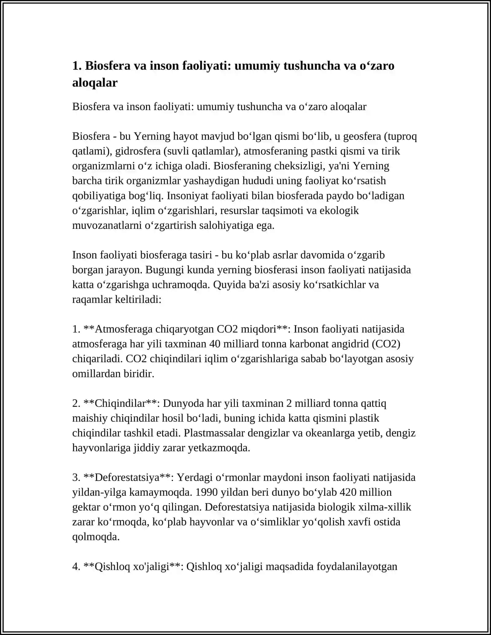 BIOSFERA VA INSON FAOLIYATI O‘RTASIDAGI BOG‘LIQLIK 3