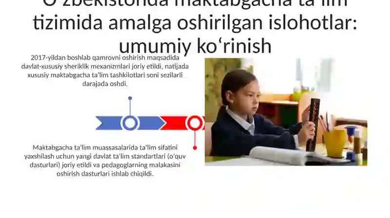 O'zbekistonda maktabgacha ta'lim tizimida amalga oshirilgan islohotlar 3