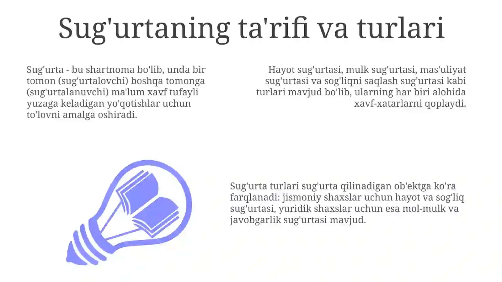 Sug'urtaning iqtisodiyotdagi o‘rni va roli 3