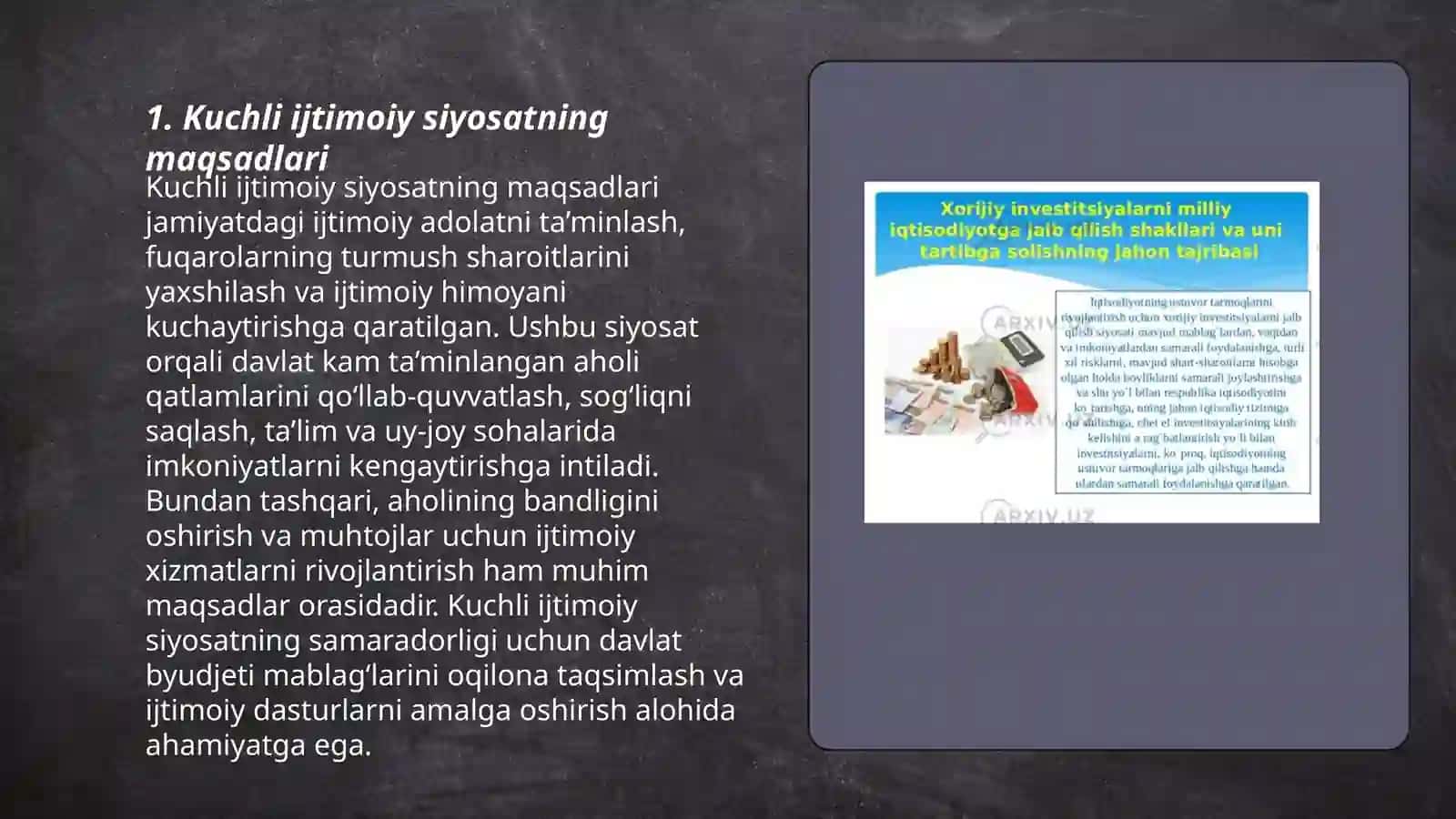 Kuchli ijtimoiy siyosatning xususiyatlari va ustuvor yõnalishlari 3