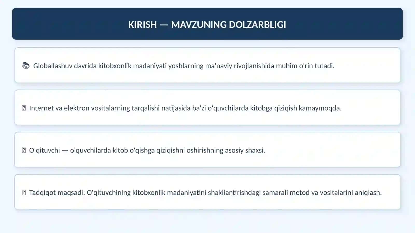 O'QUVCHILARDA KITOBXONLIK MADANIYATINI SHAKLLANTIRISHDA O'QITUVCHINING ROLI 3