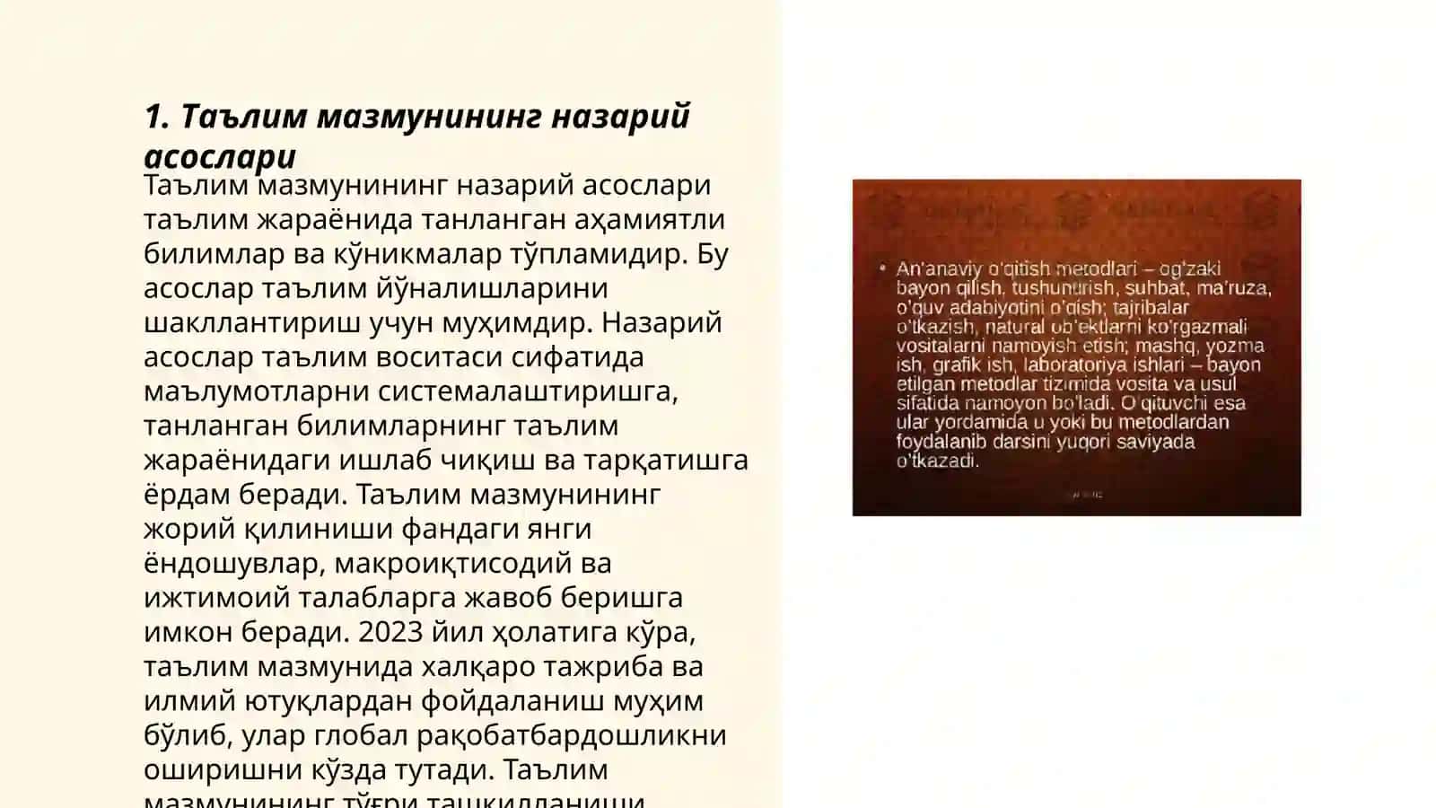 Ta'lim mazmuni 3
