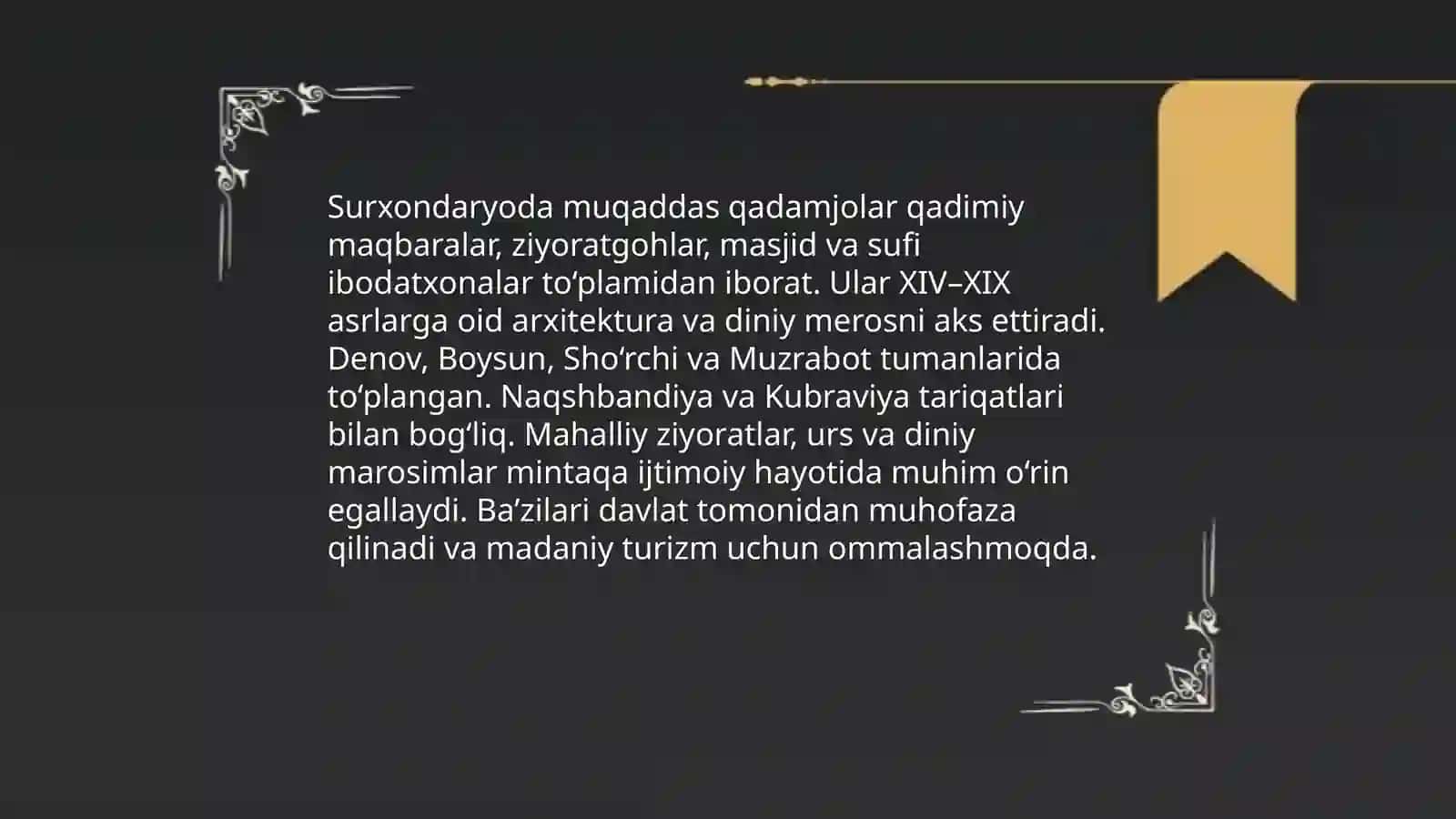 Surxandaryoda muqaddas qadamjolar 3