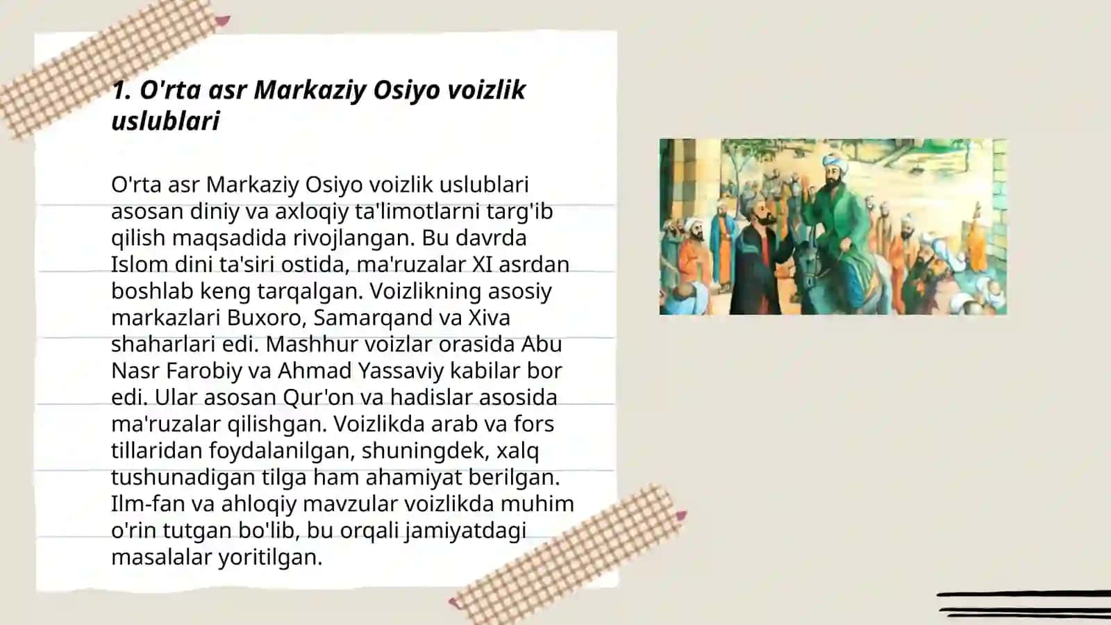 Markaziy osiyoda oʻrta asr voizlik sanʼati 3