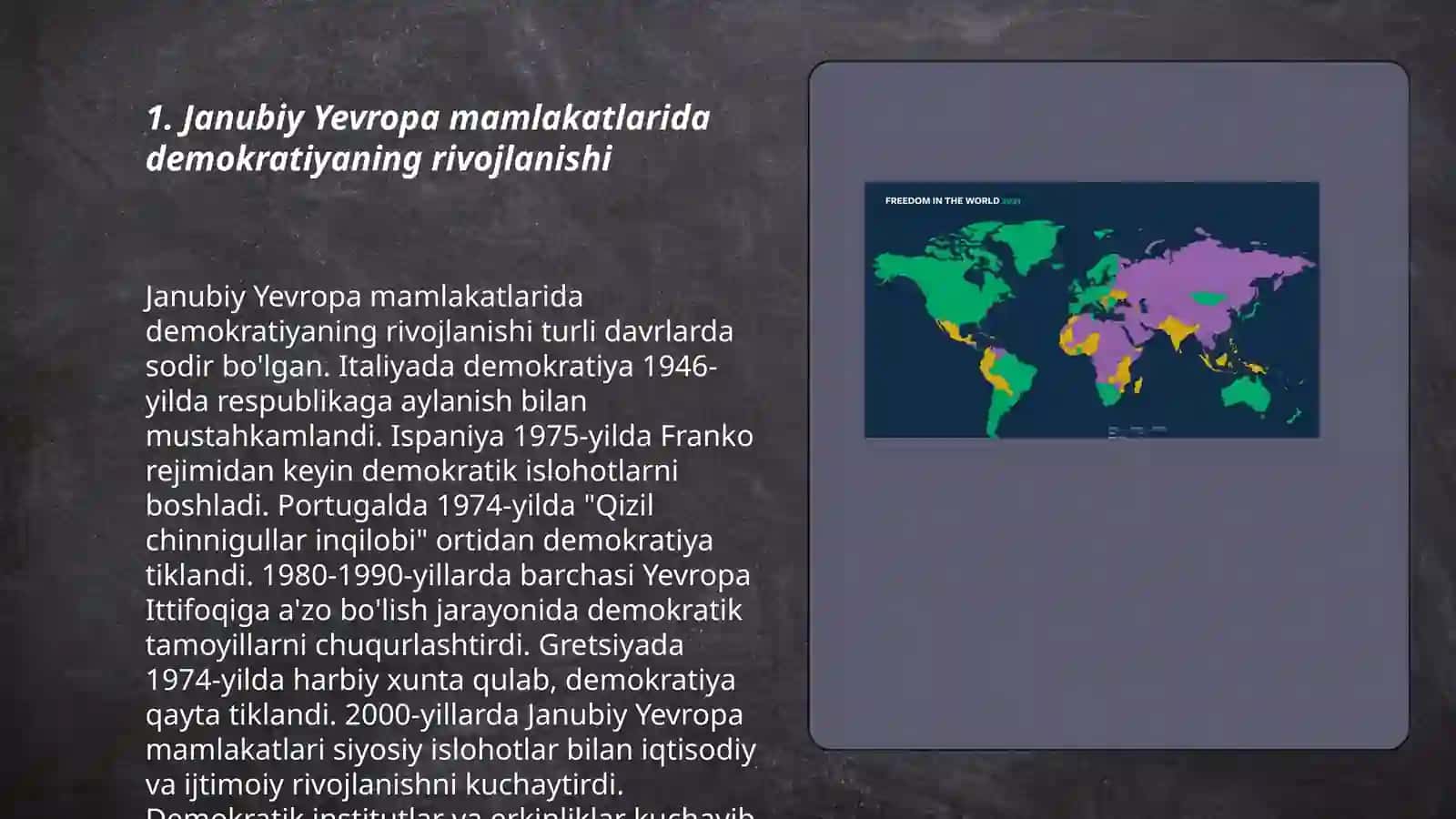 Janubiy va Shimoliy Yevropa mamlakatlari: diktatura va demokratiya 3
