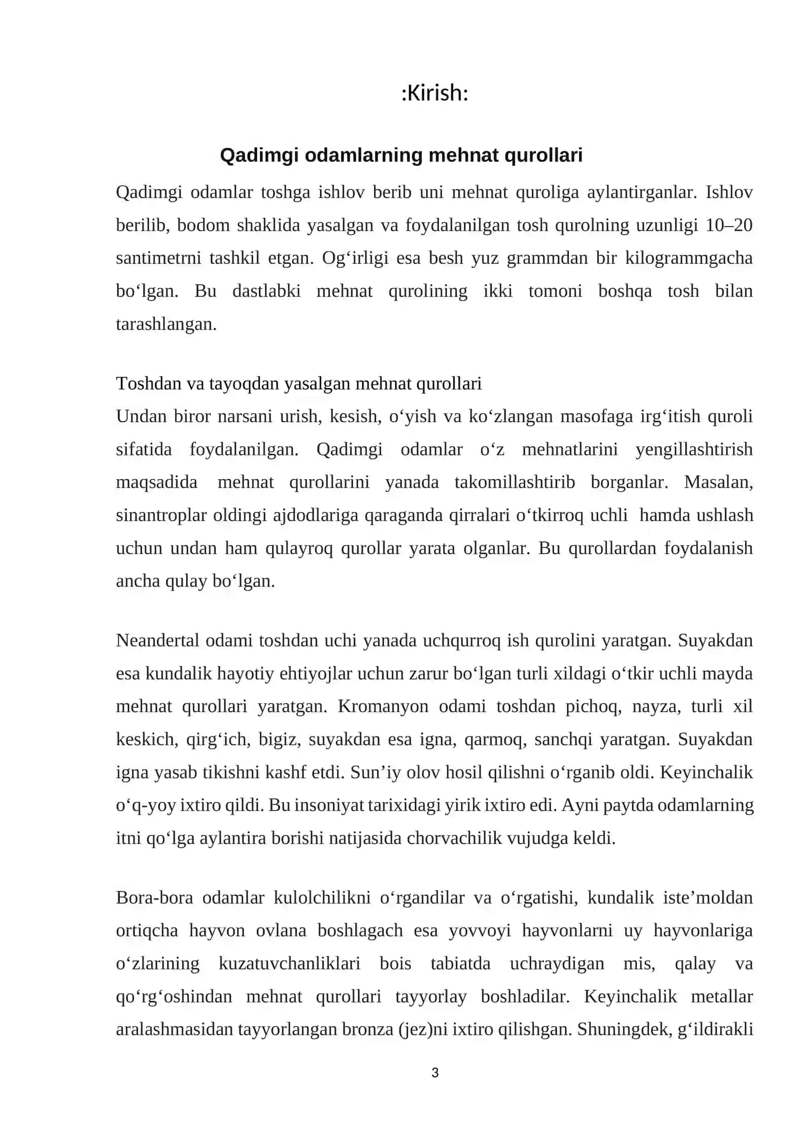 Insoniyatning mehnat faoliyati va turmush tarzi 3