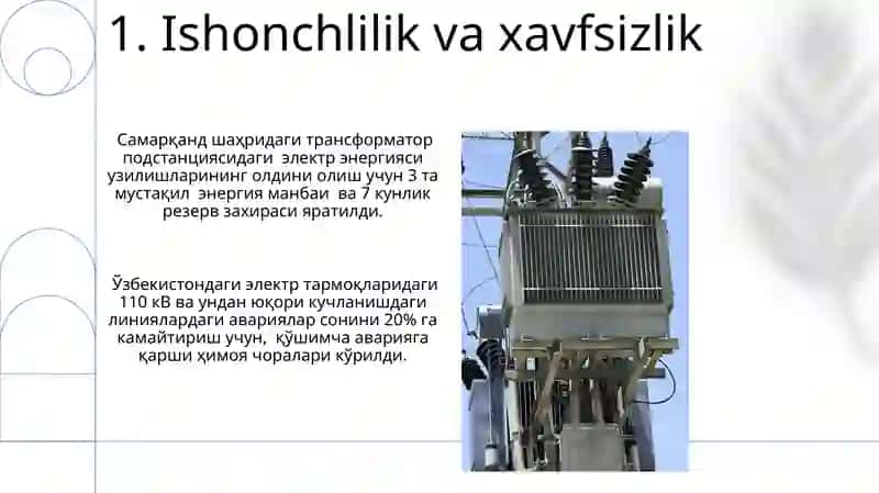 IES, GES va podstansiyaning o`z ehtiyojlari 3