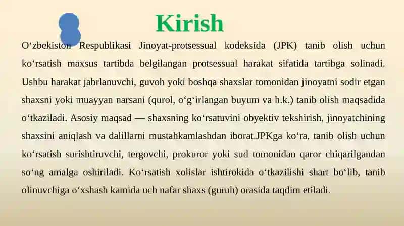Tanibolish uchun ko‘rsatish 3