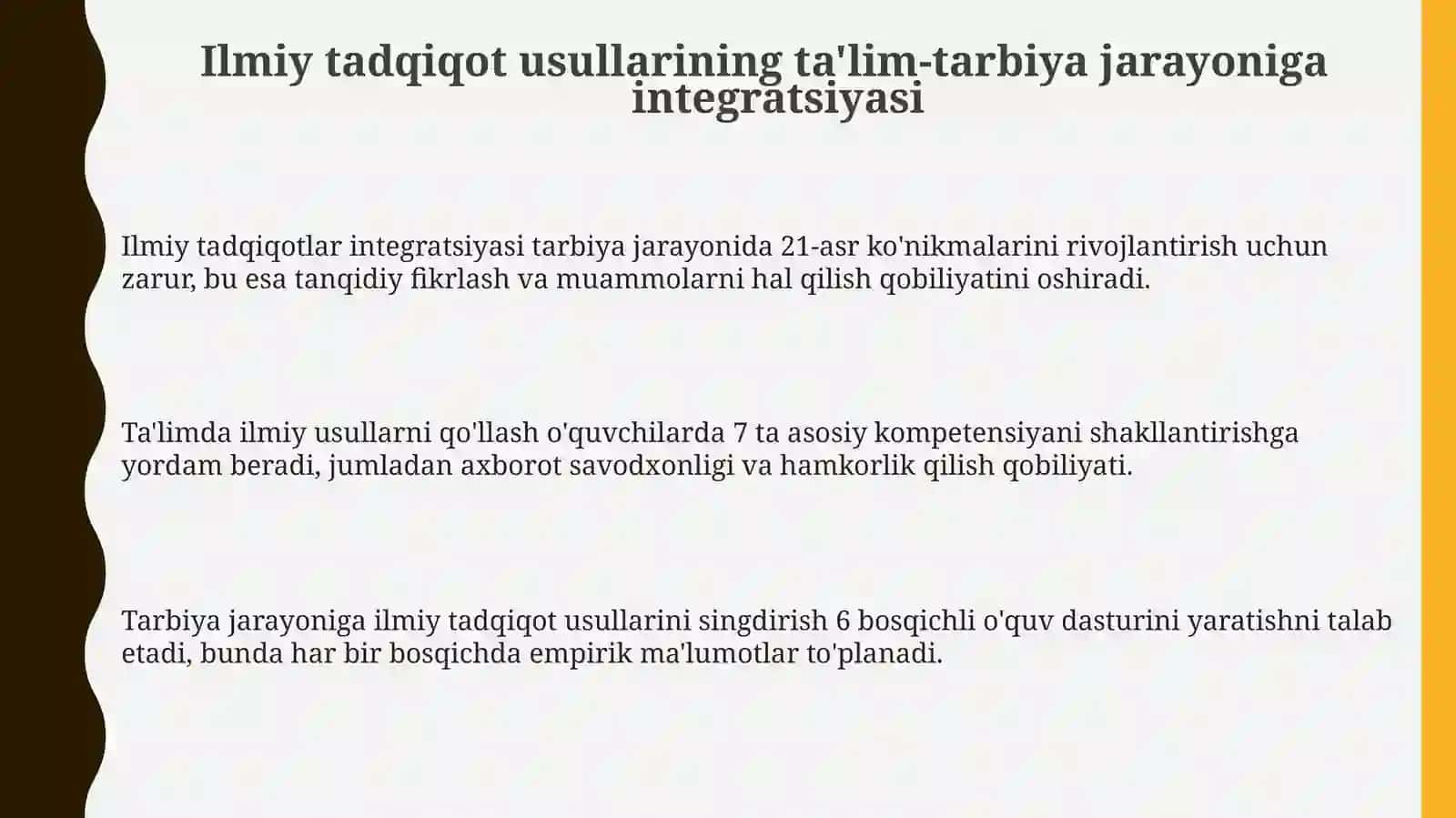Tarbiya fanini oʻqitishda ilmiy tadqiqot usullaridan foydalanish 3