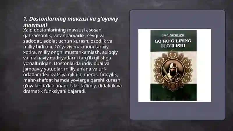 Xalq dostonlari va ularning oʻziga xos xususiyatlari 3