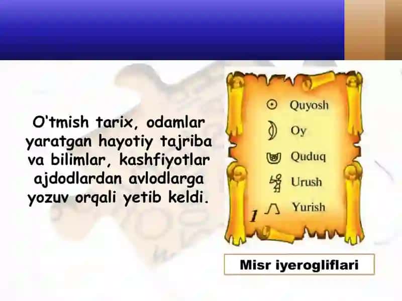Yozuvlar - ajdodlarimizning buyuk kashfiyoti 3