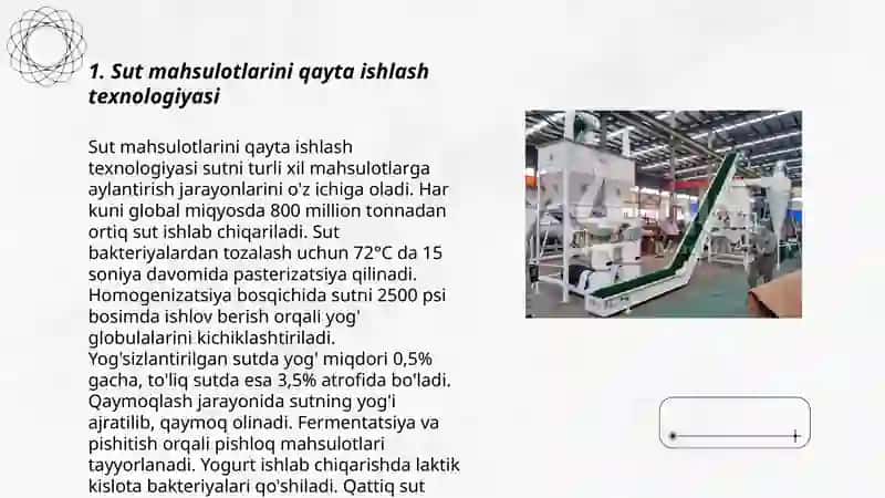 Sut mahsulotlarini qayta ishlash texnologiyasi 3