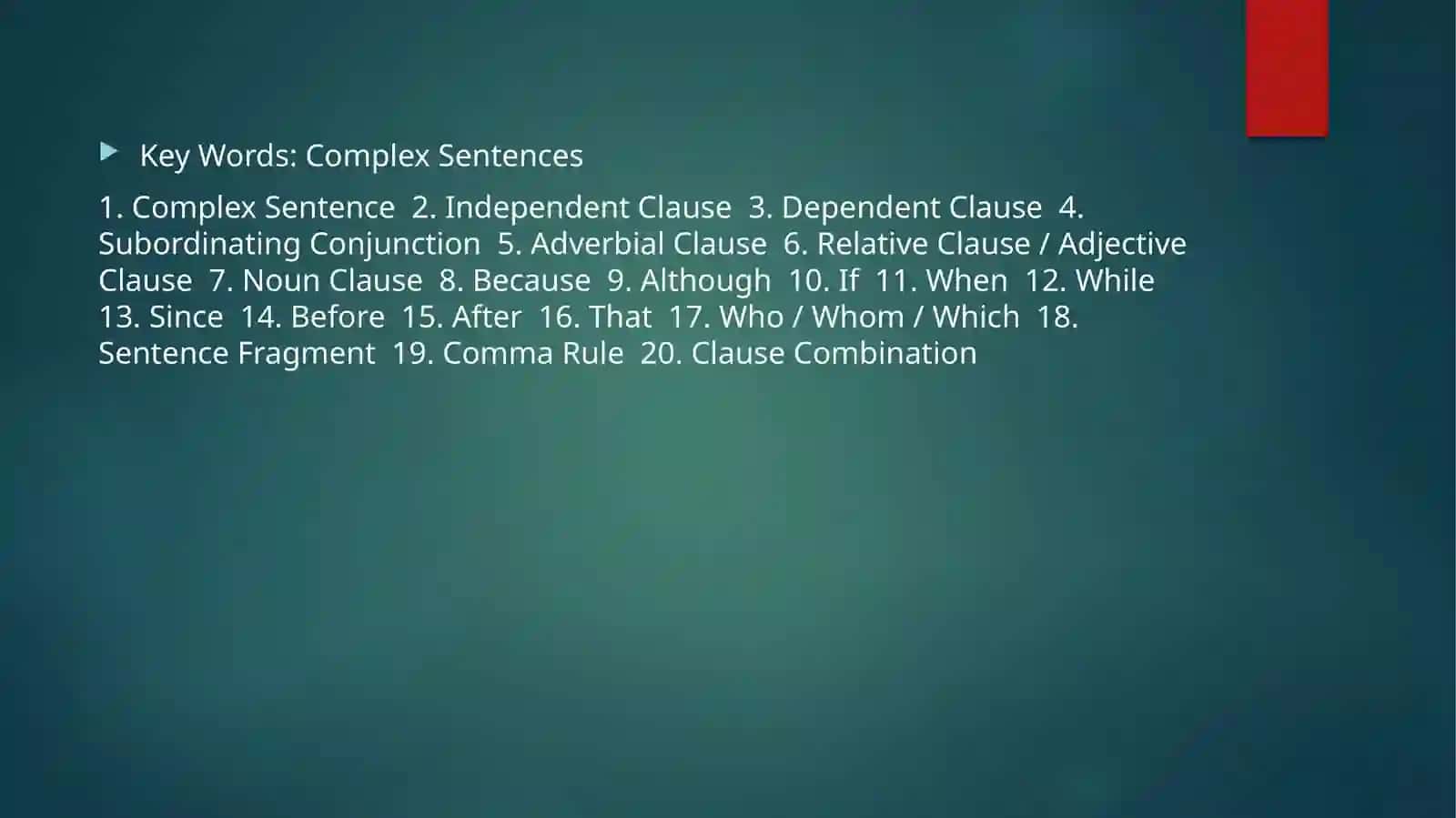 COMPLEX SENTENCES 3
