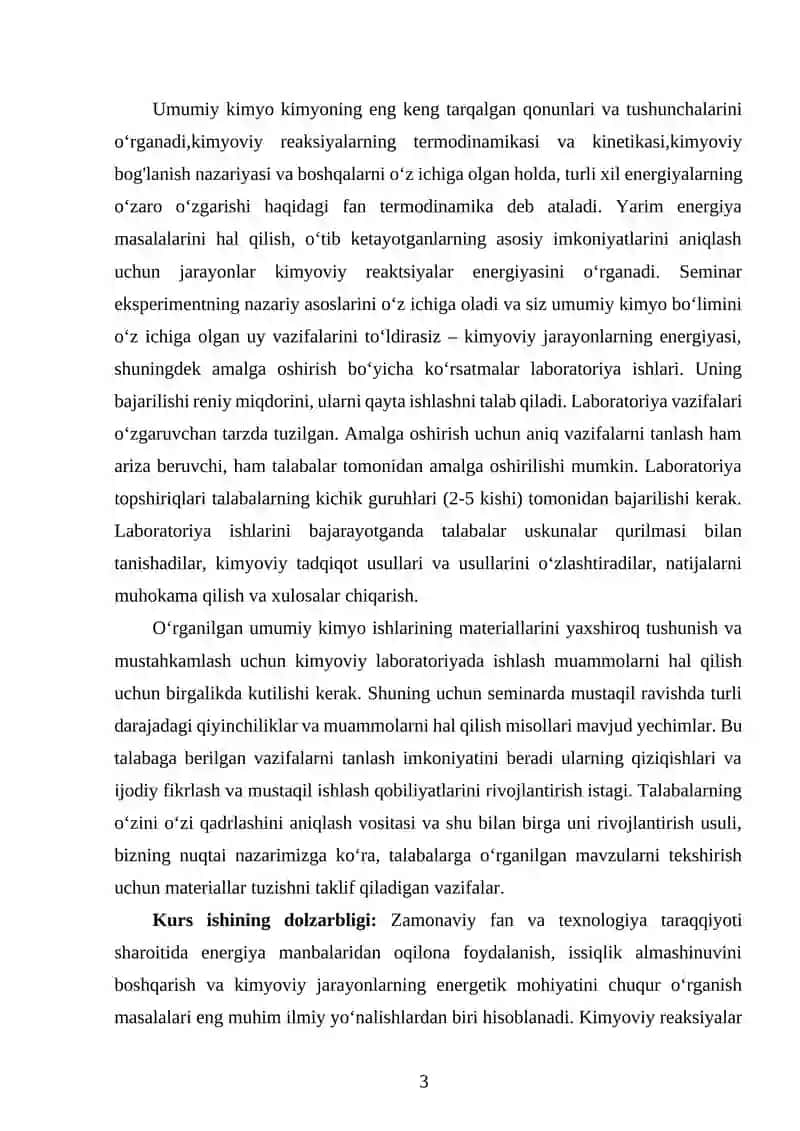 Kimyoviy reaksiyalarning issiqlik effektlariga oid masalalarni yechish 3