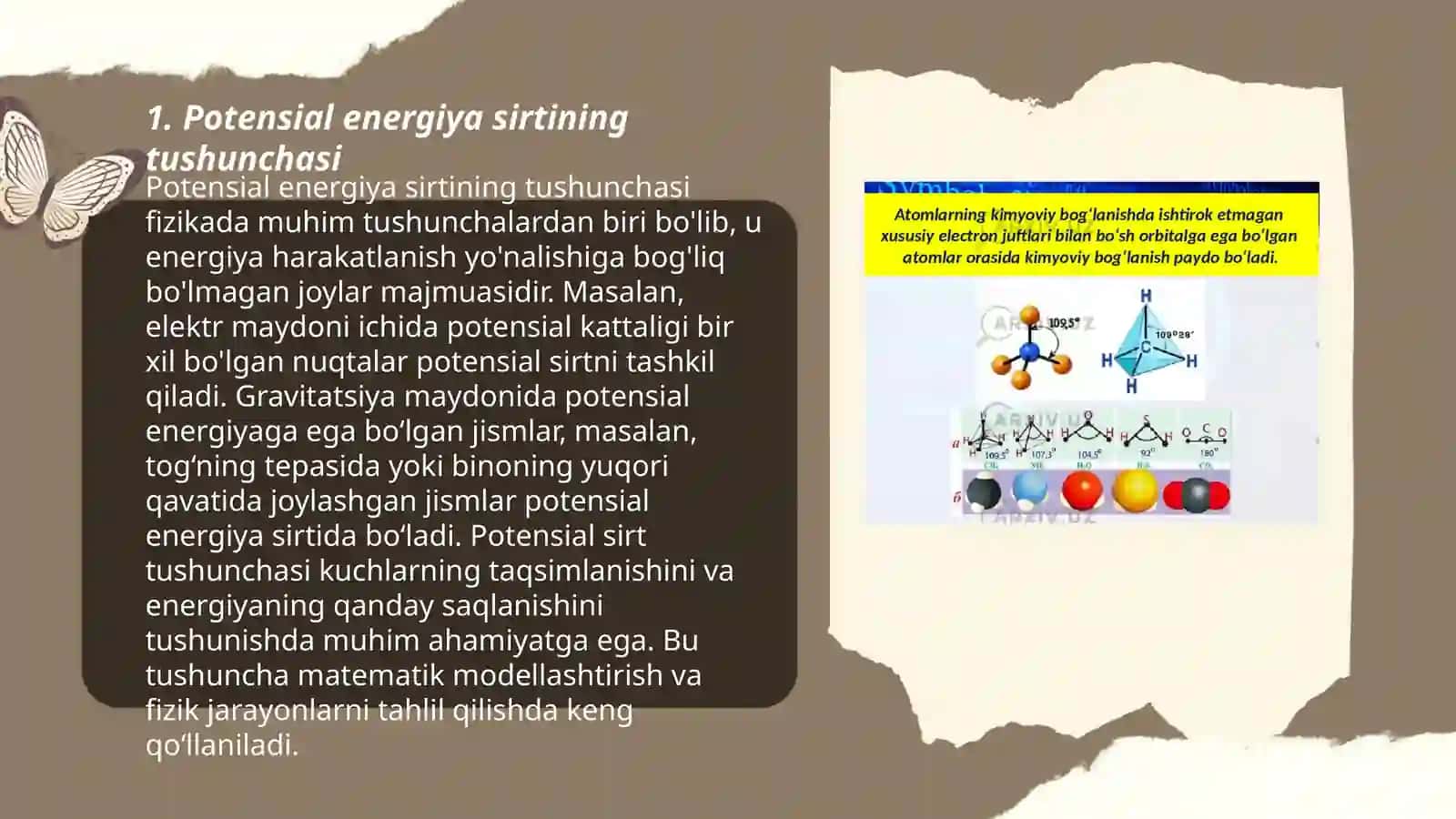 Hozirgi zamon kimyosi tuzilish nazariyasi potensial energiya sirtining roʻli 3