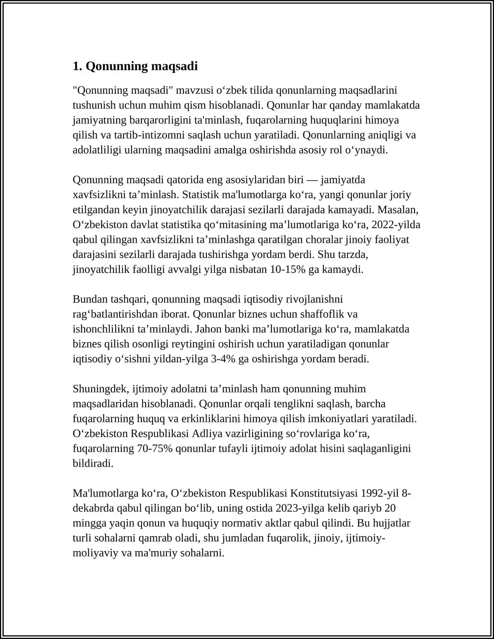 O'ZBEKISTON RESPUBLIKASI DAVLAT MUSTQAQILLIK ASOSLARI TO'G'RISIDAGI QONUN 3