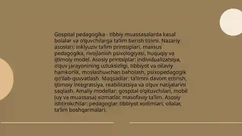 Gospital pedagogika inklyuziyaning ajralmas qismi sifatida 3