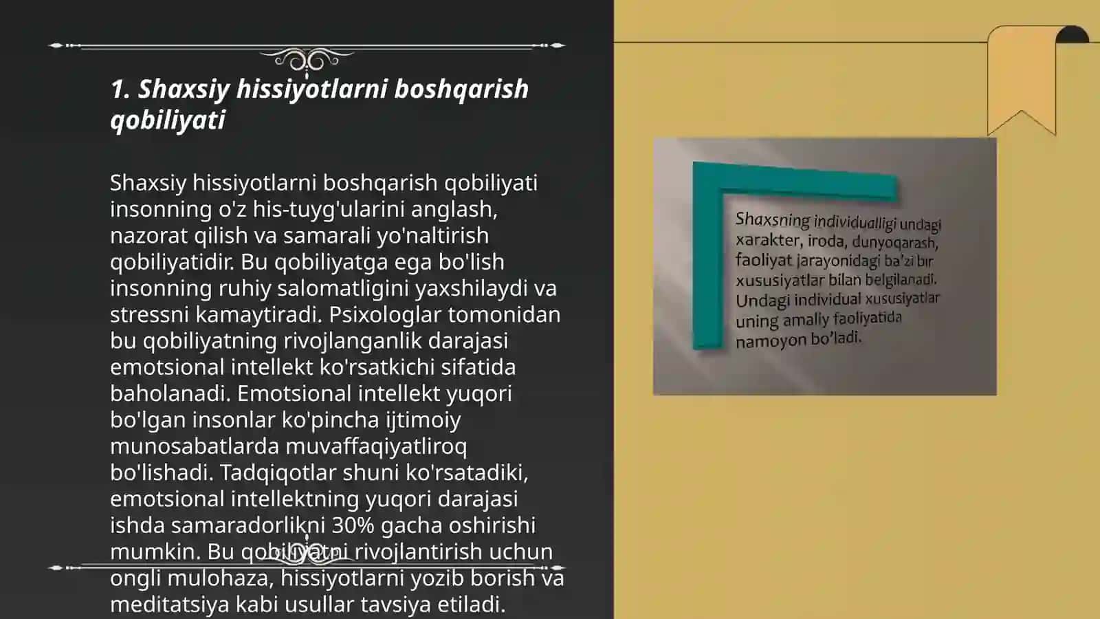 Shaxsiy hissiyotlarni boshqarish qobiliyati 3